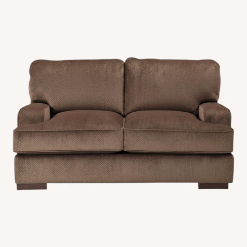 Used Ashley Furniture Dark Brown Fabric 2 Seater Sofa for sale on AptDeco