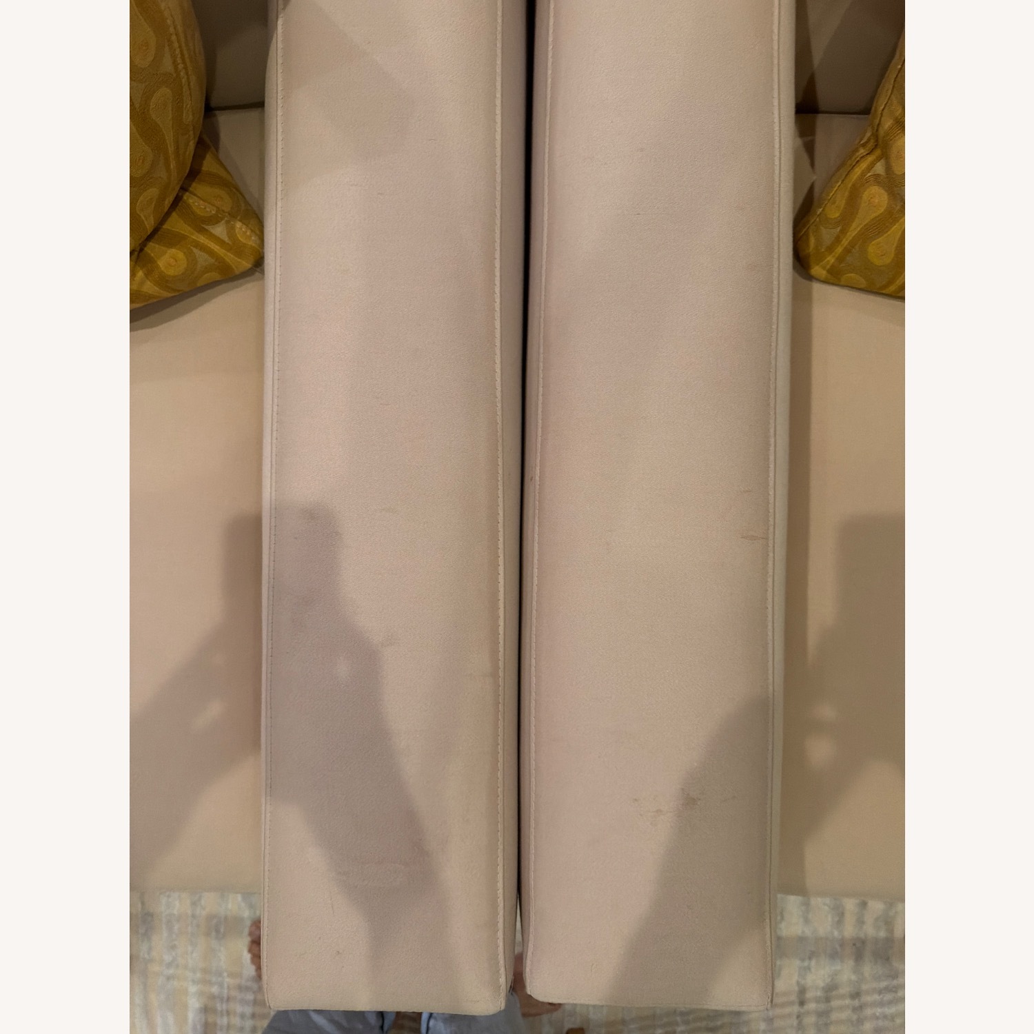 Design Within Reach Gold Fabric Armchairs - image-4