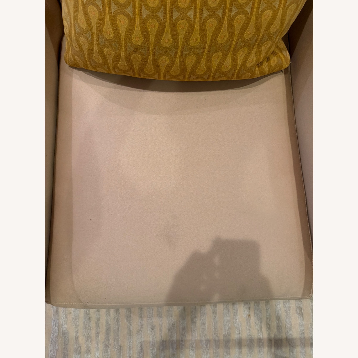 Design Within Reach Gold Fabric Armchairs - image-5