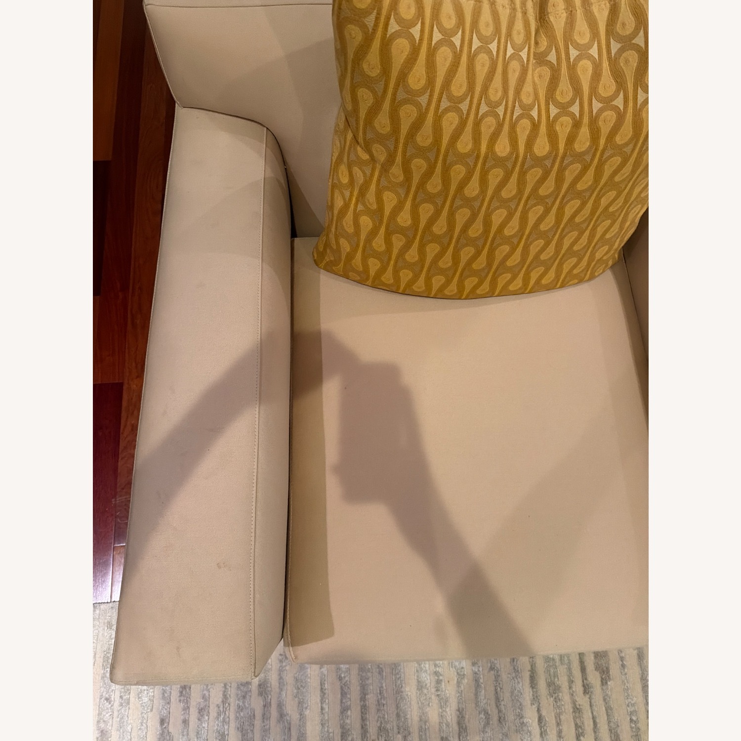Design Within Reach Gold Fabric Armchairs - image-11