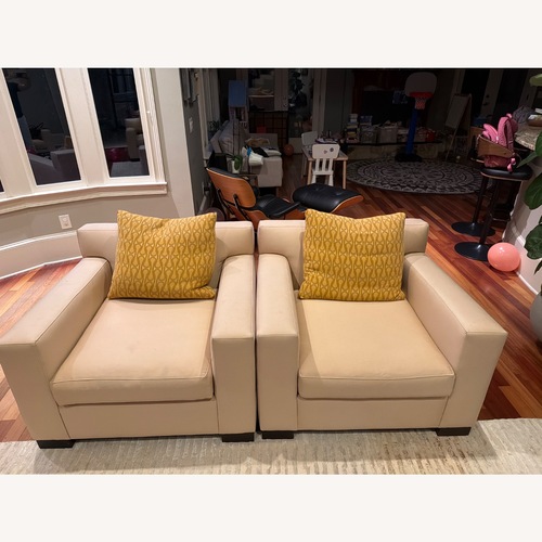 Used Design Within Reach Gold Fabric Armchairs for sale on AptDeco
