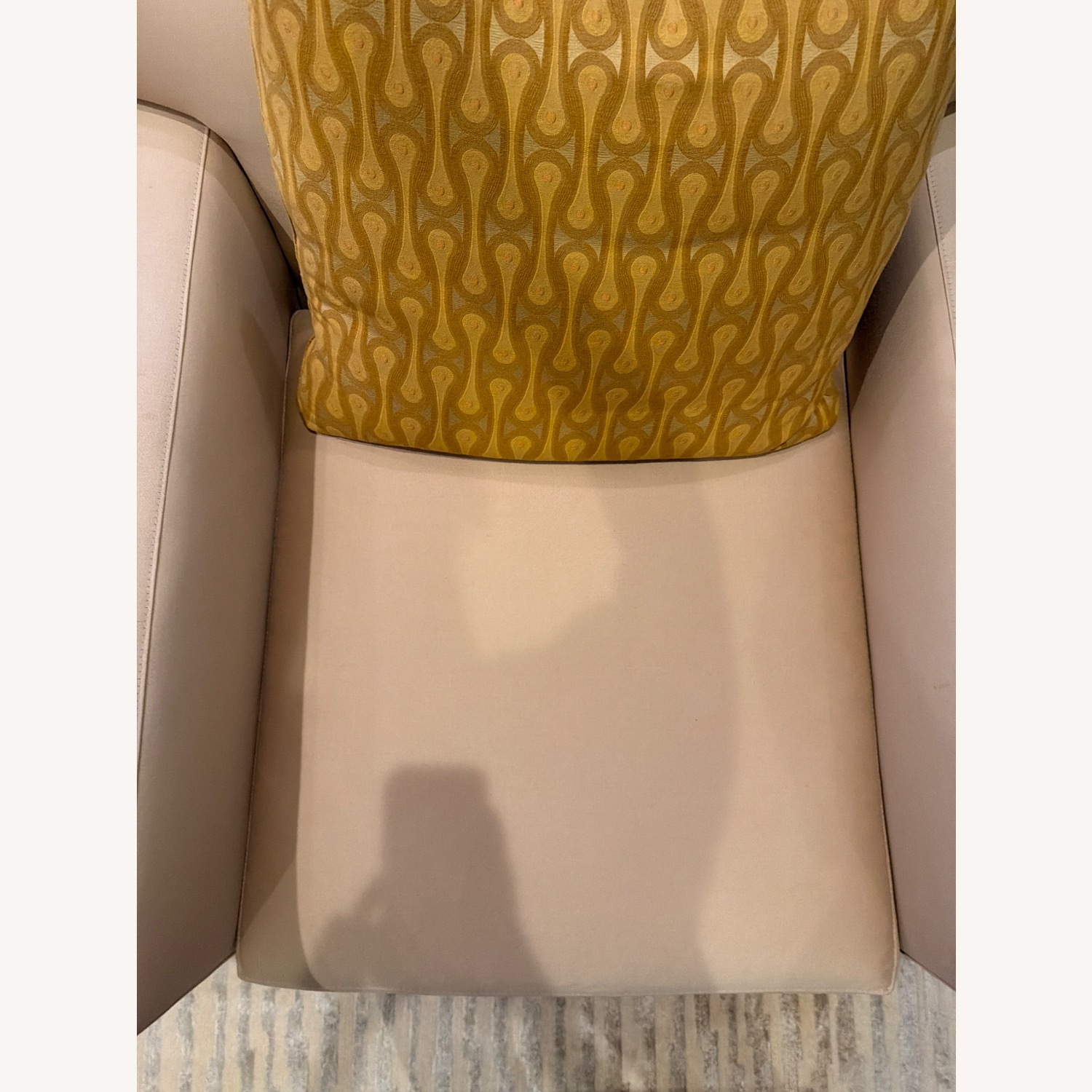 Design Within Reach Gold Fabric Armchairs - image-6