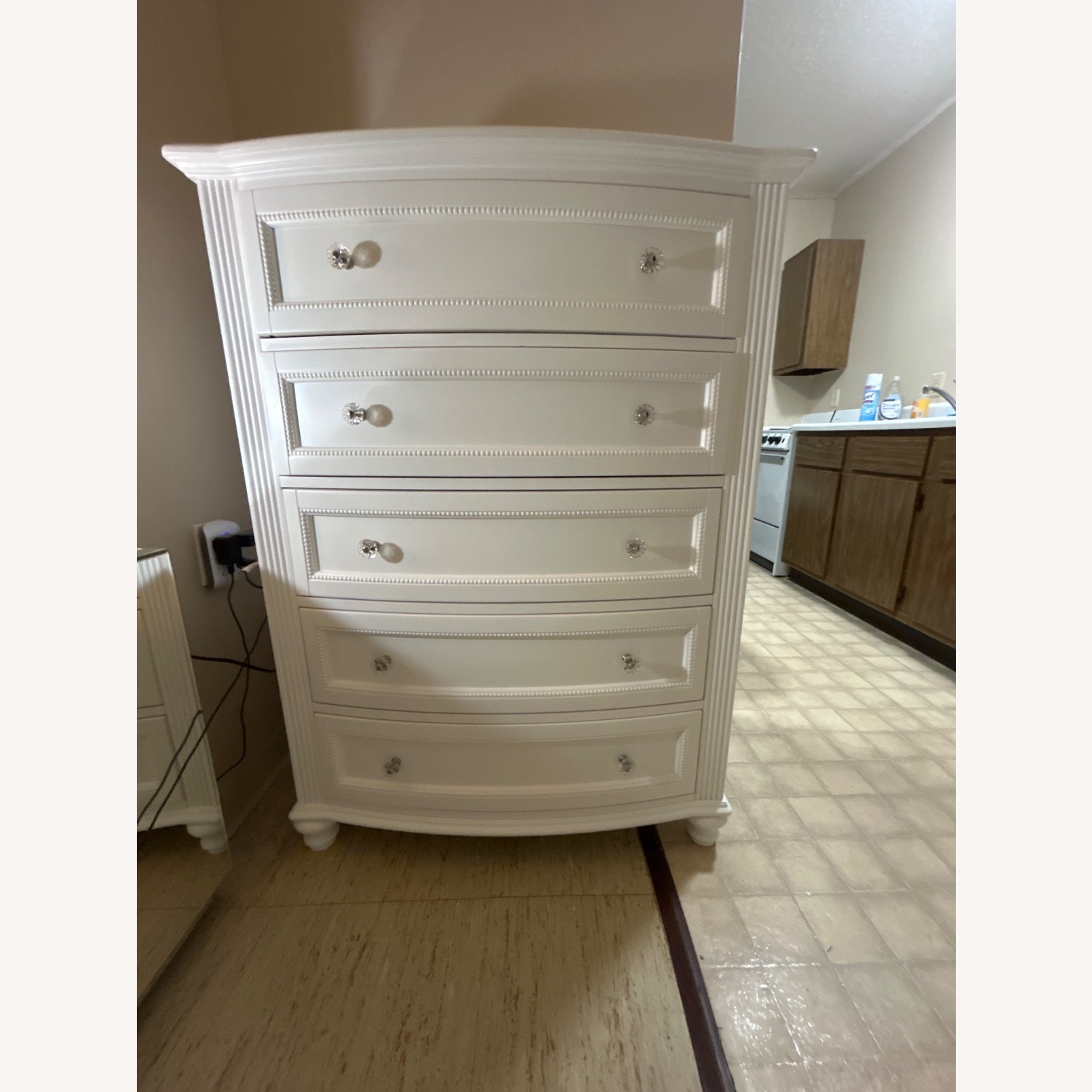 Bob's Discount Furniture White Wood Dresser - image-1