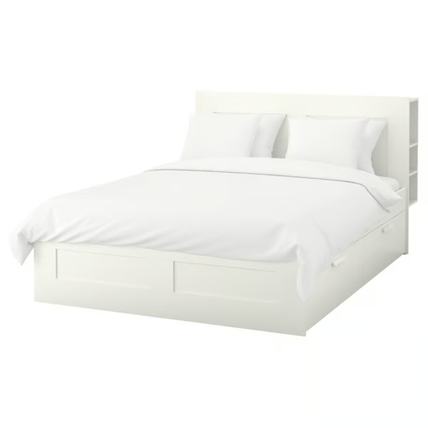 IKEA BRIMNES Queen Storage Bed, Headboard & Slats - image-5