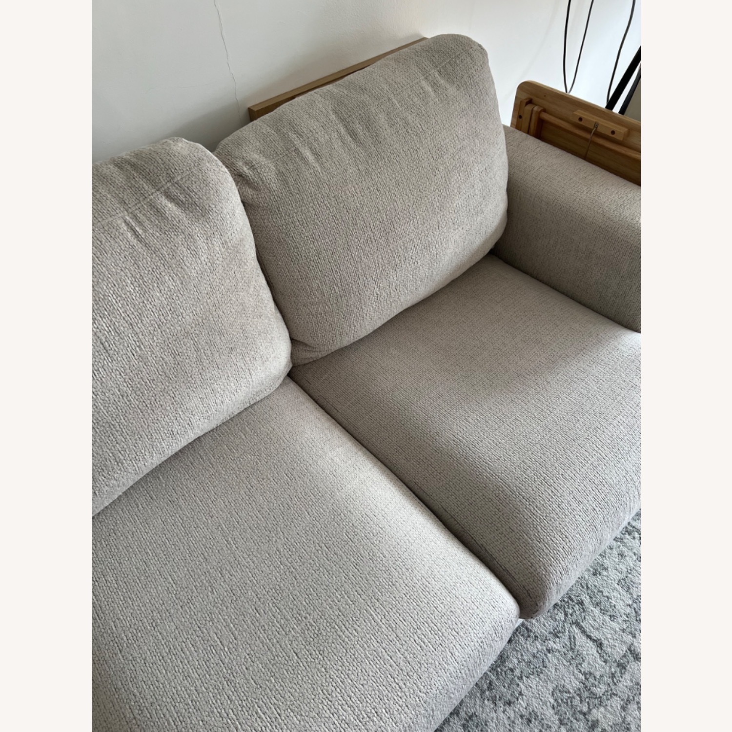 VanAcc Beige Chenille Sofa - image-5