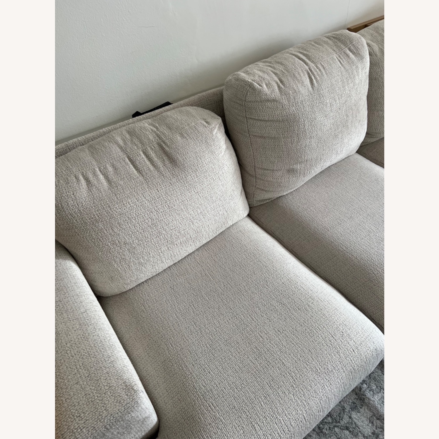 VanAcc Beige Chenille Sofa - image-6