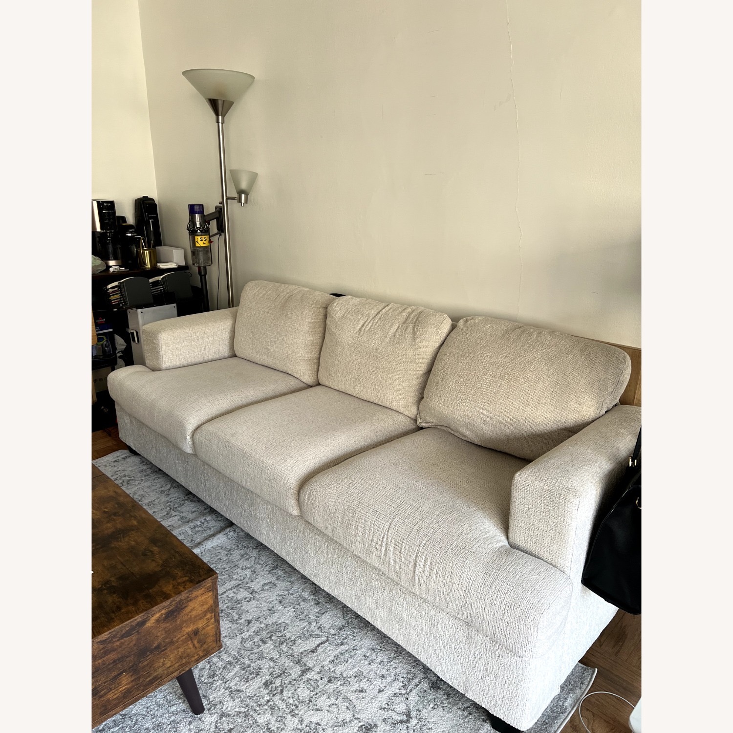 VanAcc Beige Chenille Sofa - image-3