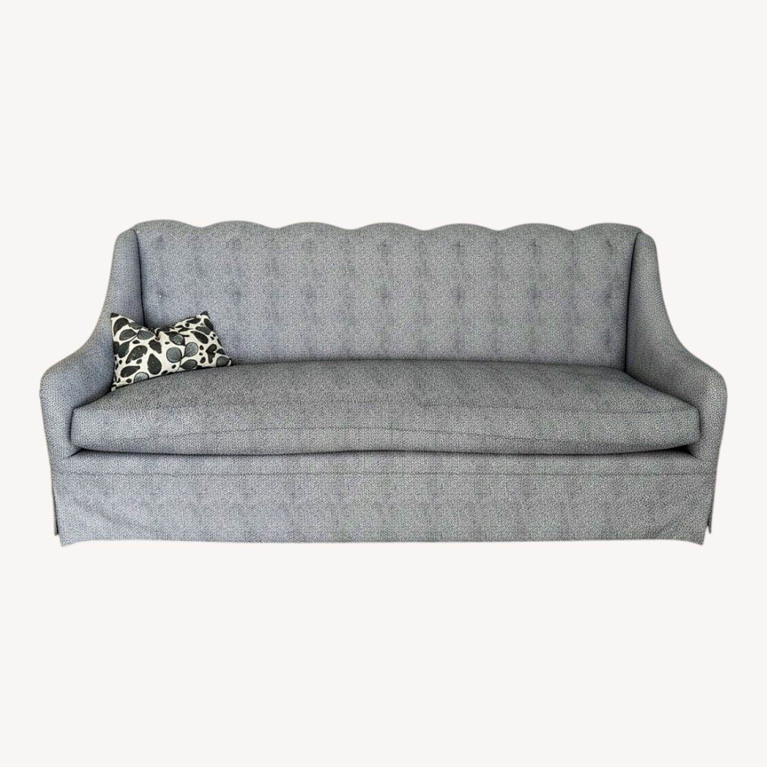 Taylor Made Custom Scalloped Settee Sofa - image-0