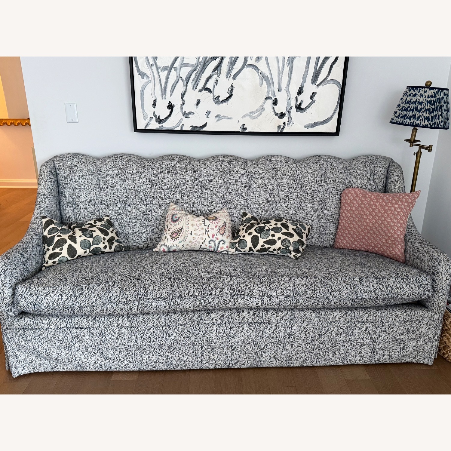 Taylor Made Custom Scalloped Settee Sofa - image-1