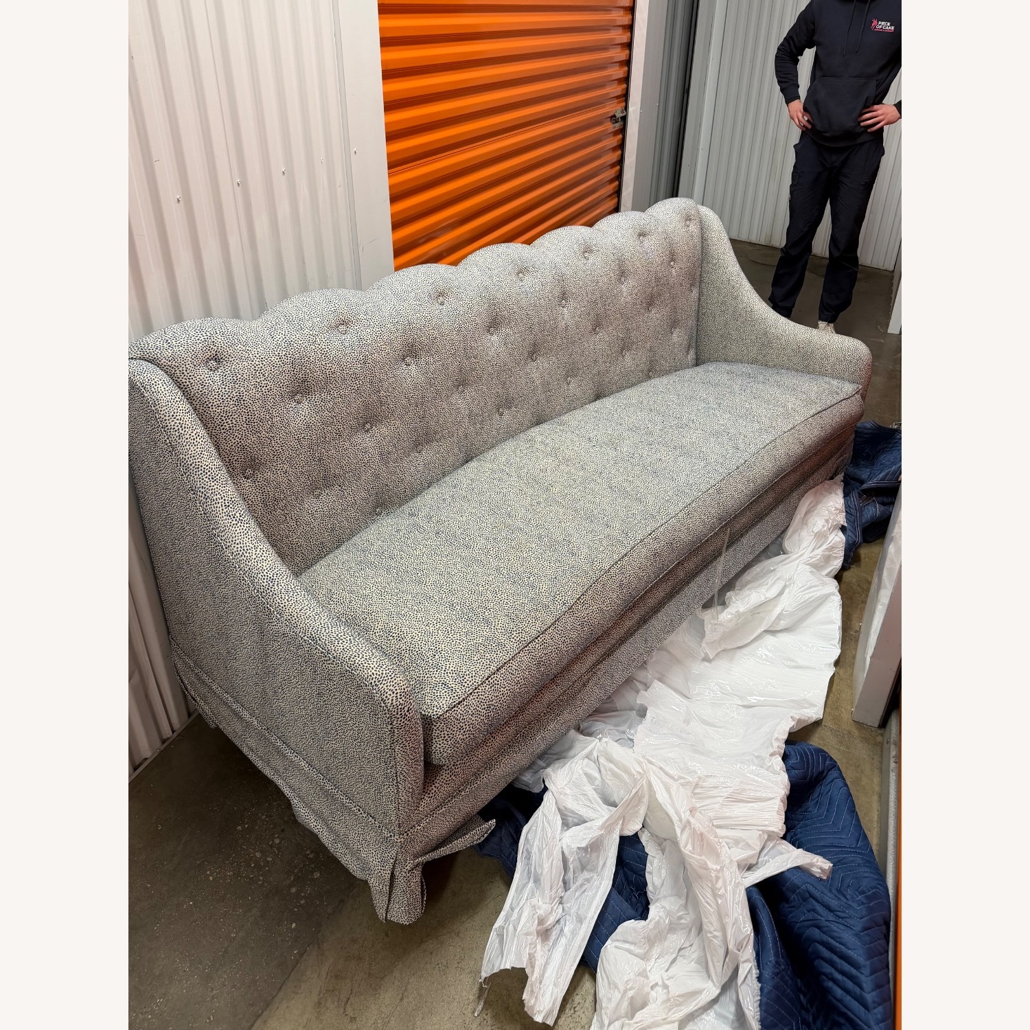 Taylor Made Custom Scalloped Settee Sofa - image-3