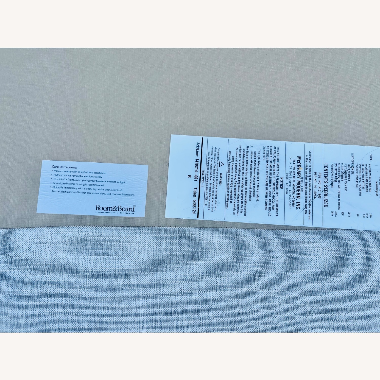 Room & Board Light Gray Fabric 3+ Piece Sectional - image-5