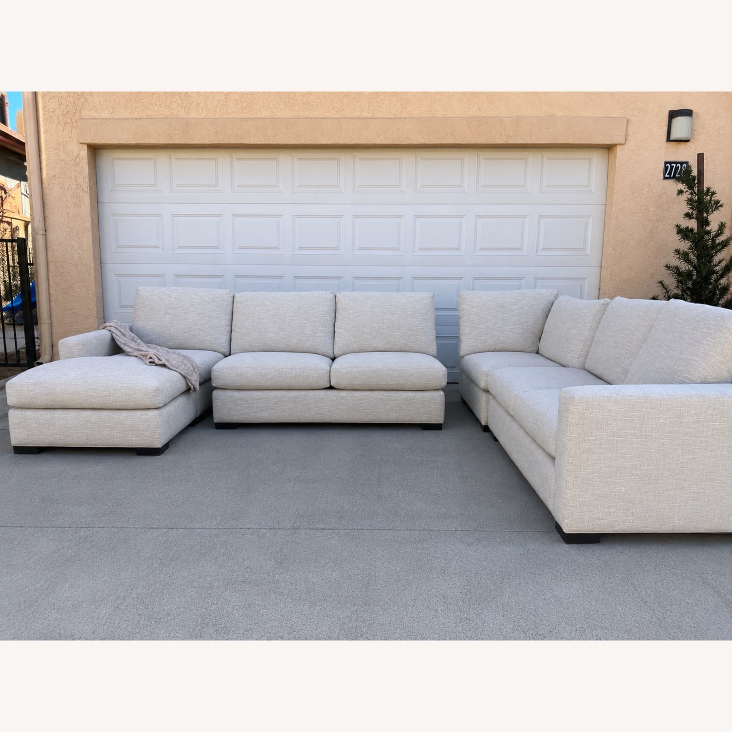 Room & Board Light Gray Fabric 3+ Piece Sectional - image-1