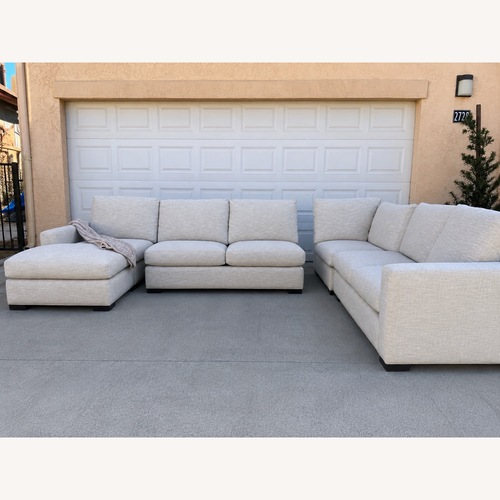 Used Room & Board Light Gray Fabric 3+ Piece Sectional for sale on AptDeco