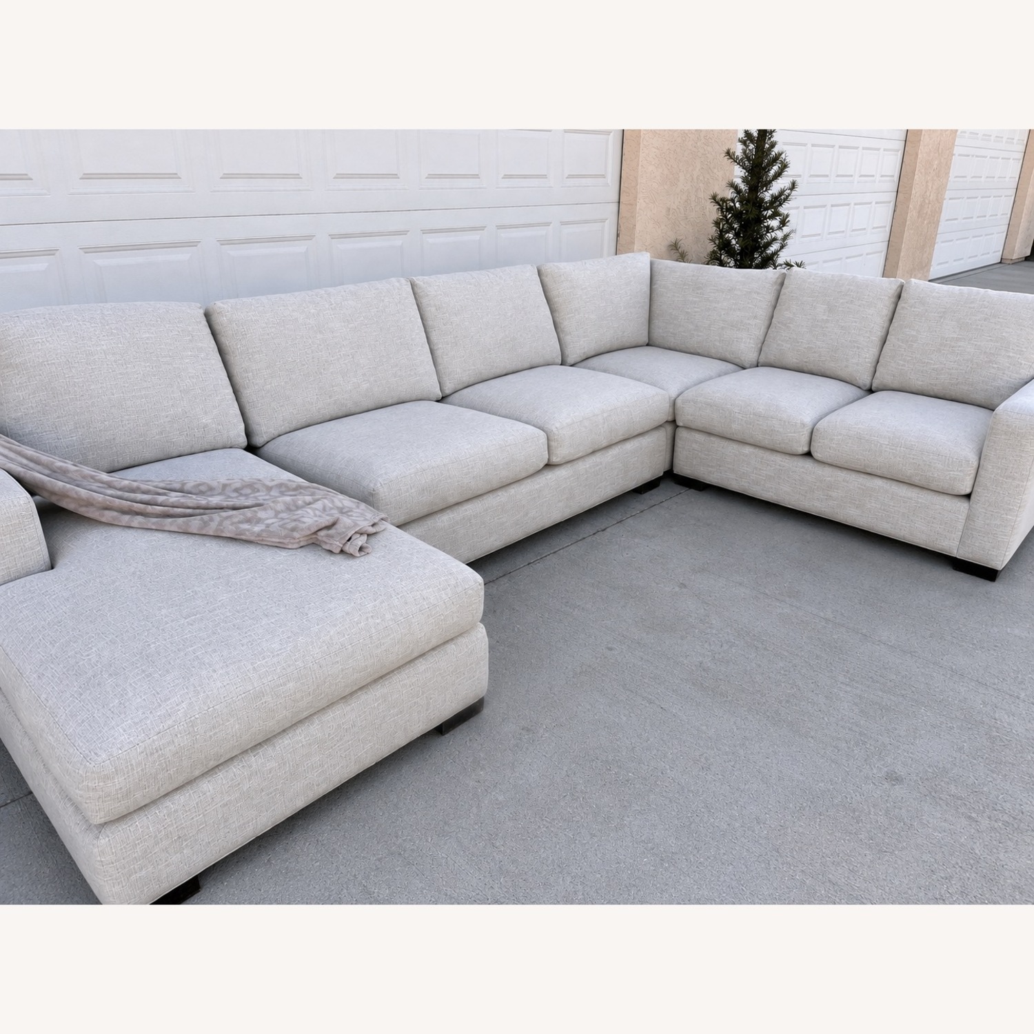 Room & Board Light Gray Fabric 3+ Piece Sectional - image-3