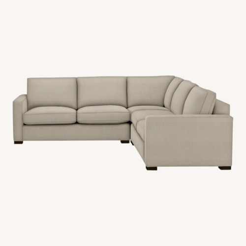 Used Room & Board Light Gray Fabric 3+ Piece Sectional for sale on AptDeco