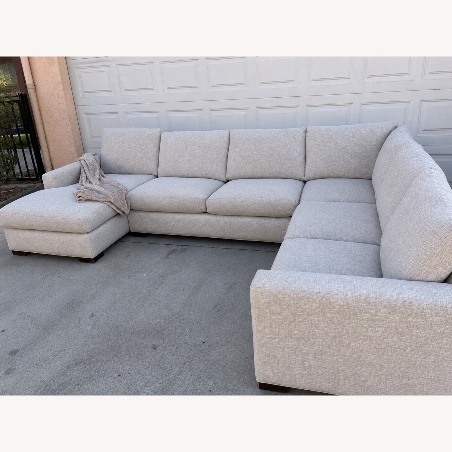 Room & Board Light Gray Fabric 3+ Piece Sectional - image-2