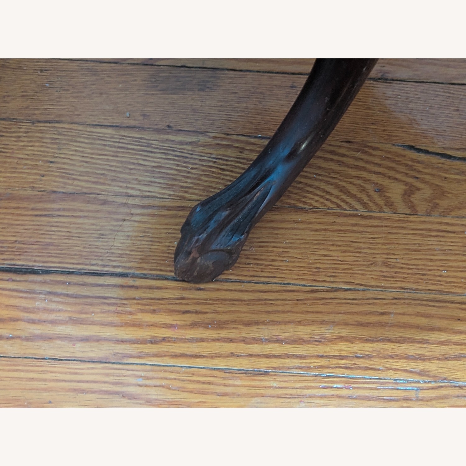 Antique Mahogany Wood Piecrust Tiered Table - image-4