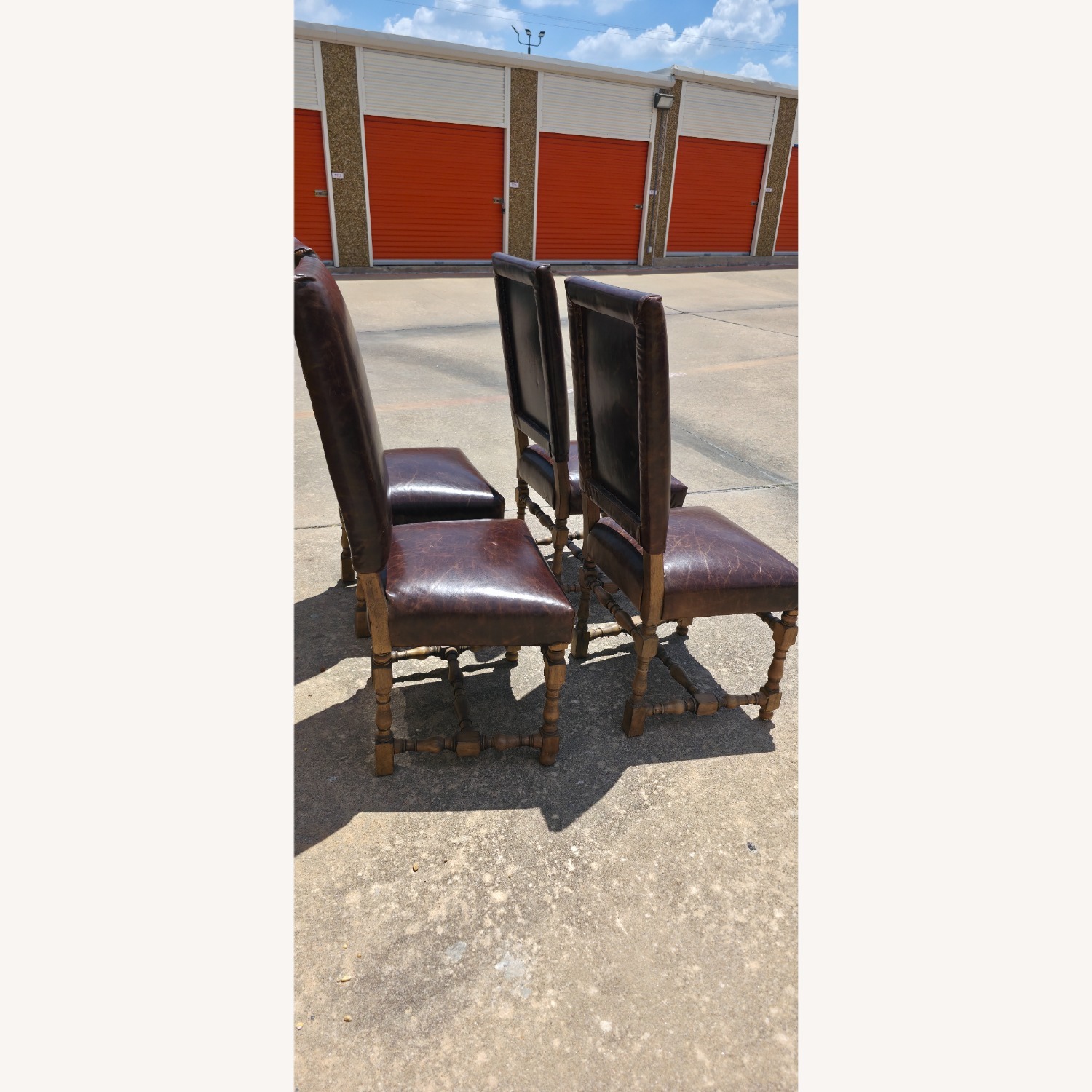 Restoration Hardware Dark Brown Dining Chairs - image-4