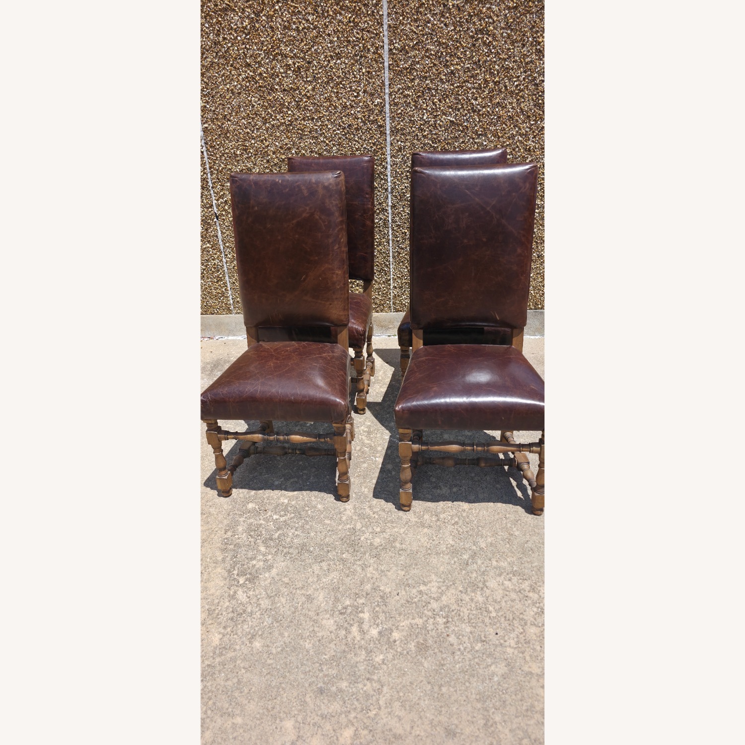 Restoration Hardware Dark Brown Dining Chairs - image-1