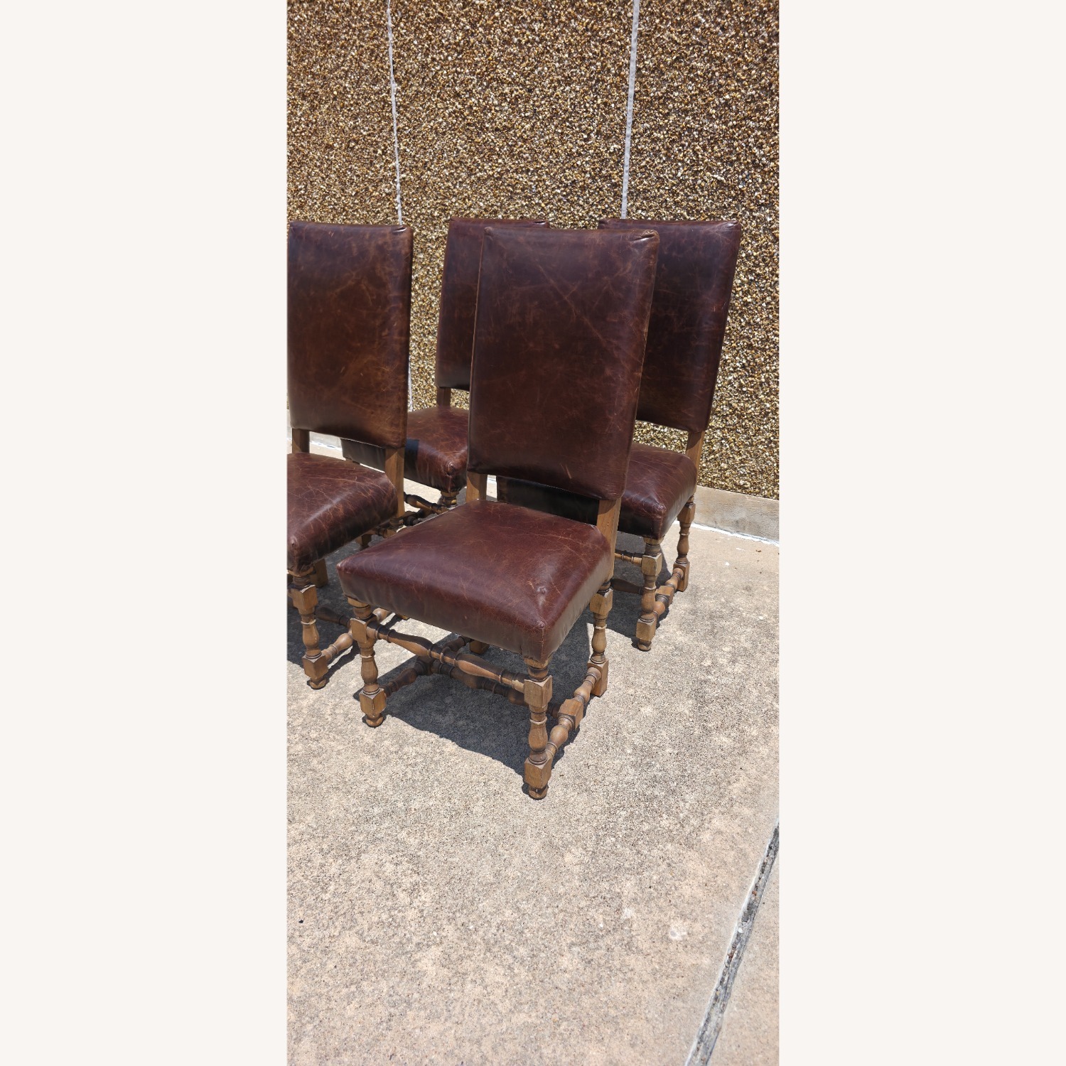 Restoration Hardware Dark Brown Dining Chairs - image-5