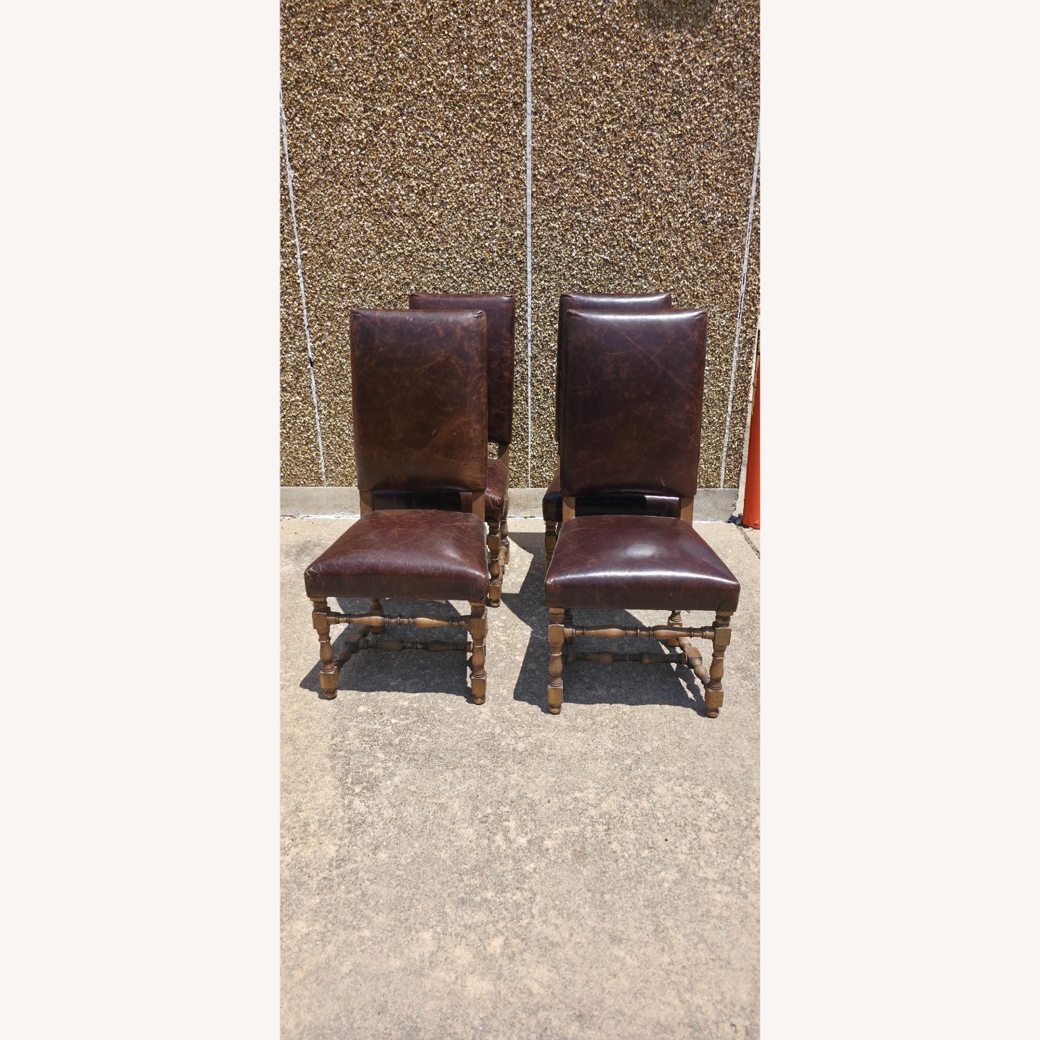 Restoration Hardware Dark Brown Dining Chairs - image-2