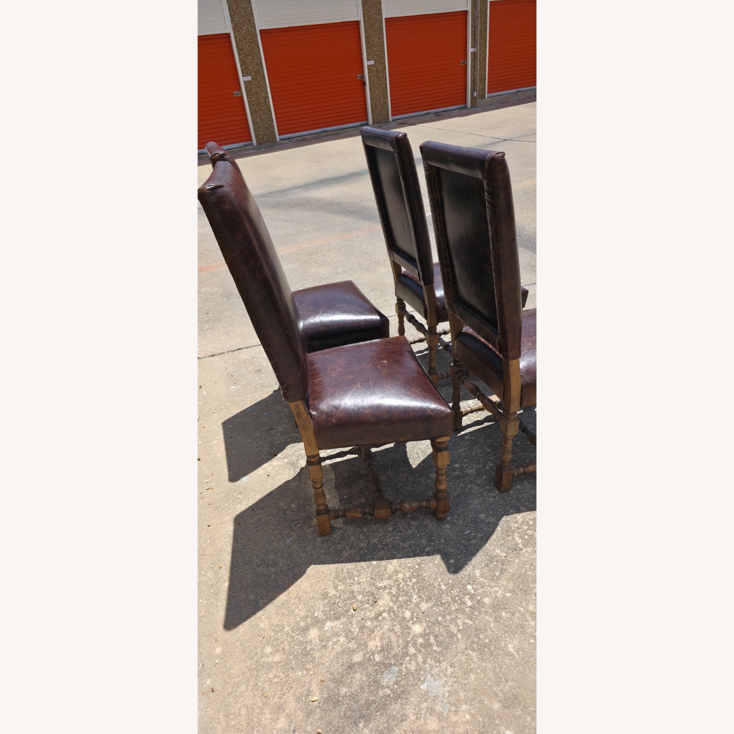 Restoration Hardware Dark Brown Dining Chairs - image-3