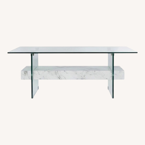 Used Safavieh Kayley Glass Modern Coffee Table for sale on AptDeco