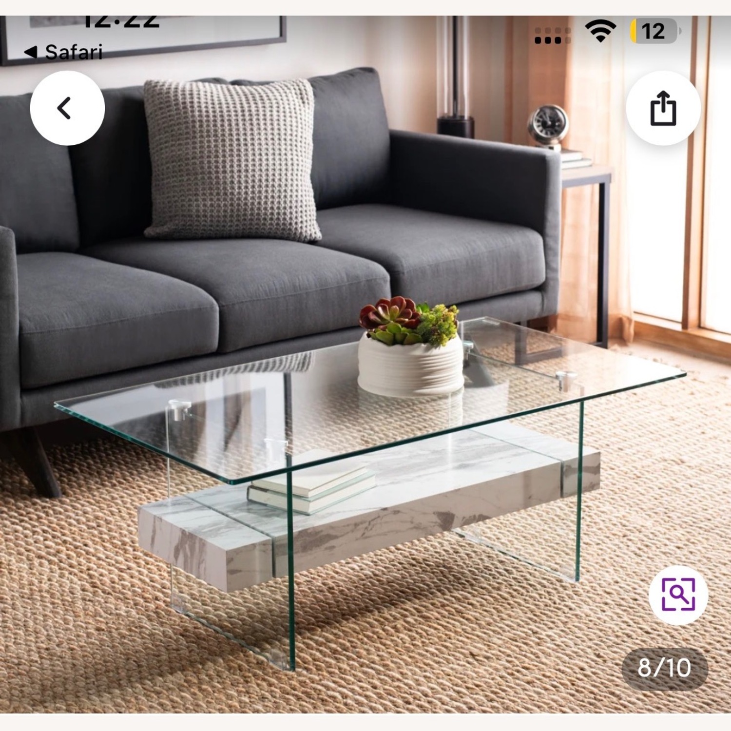 Safavieh Kayley Glass Modern Coffee Table - image-1