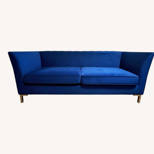 Used Blue Fabric 2 Seater Sofa for sale on AptDeco