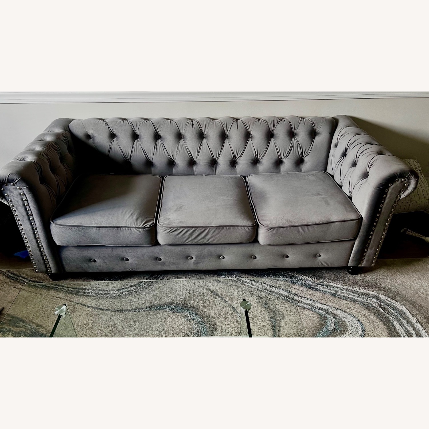 Dark Gray 3+ Seater Sofa - image-1