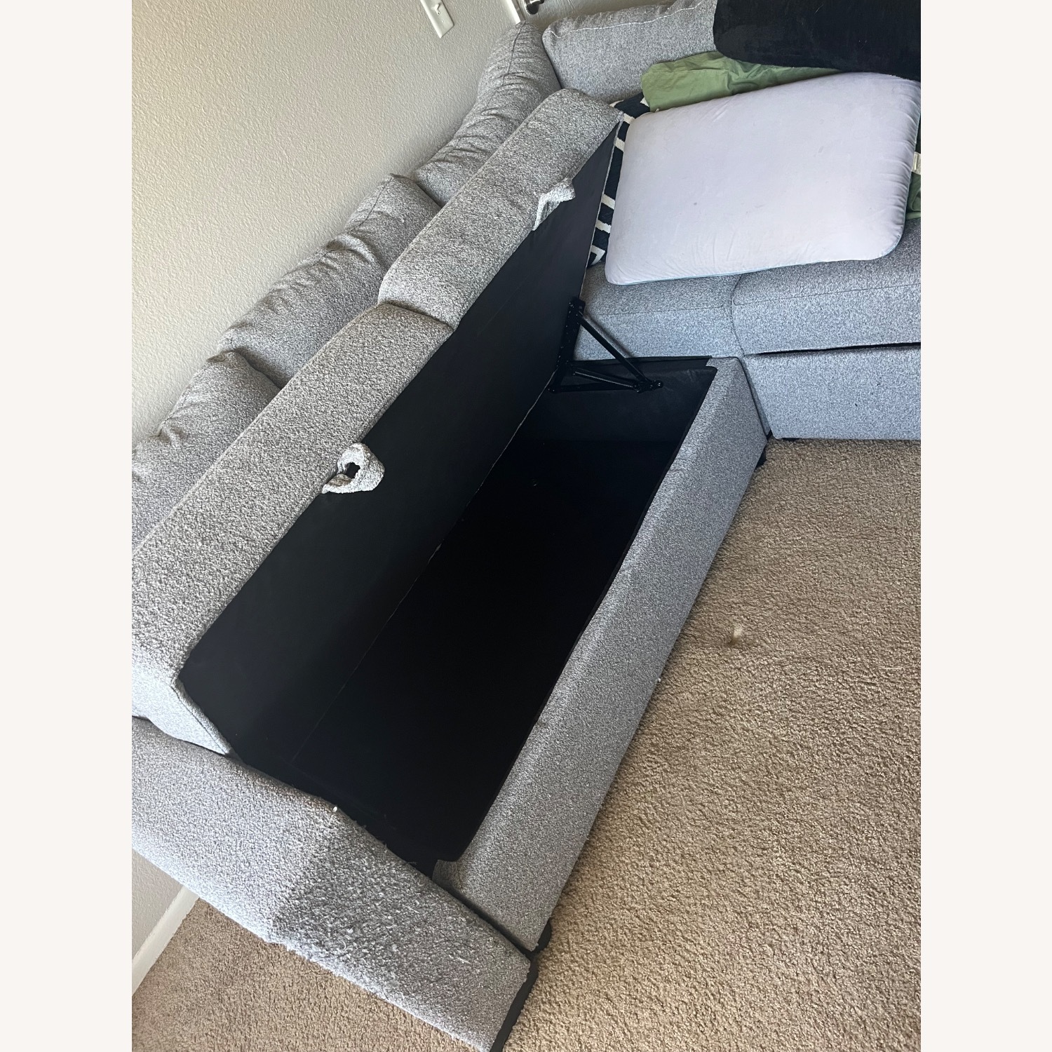West Llnden Grey White 3-Sectional Sofa - image-6