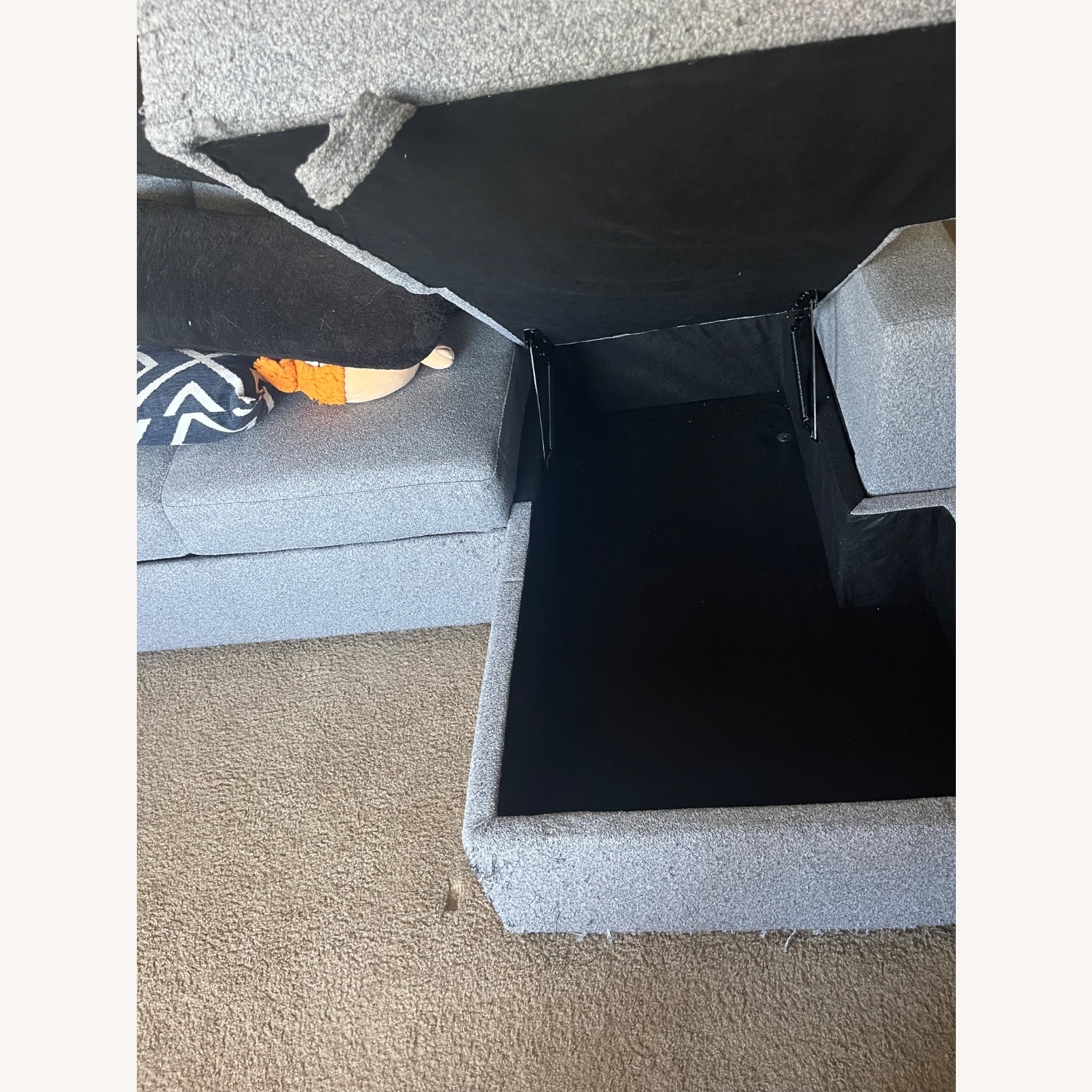 West Llnden Grey White 3-Sectional Sofa - image-7