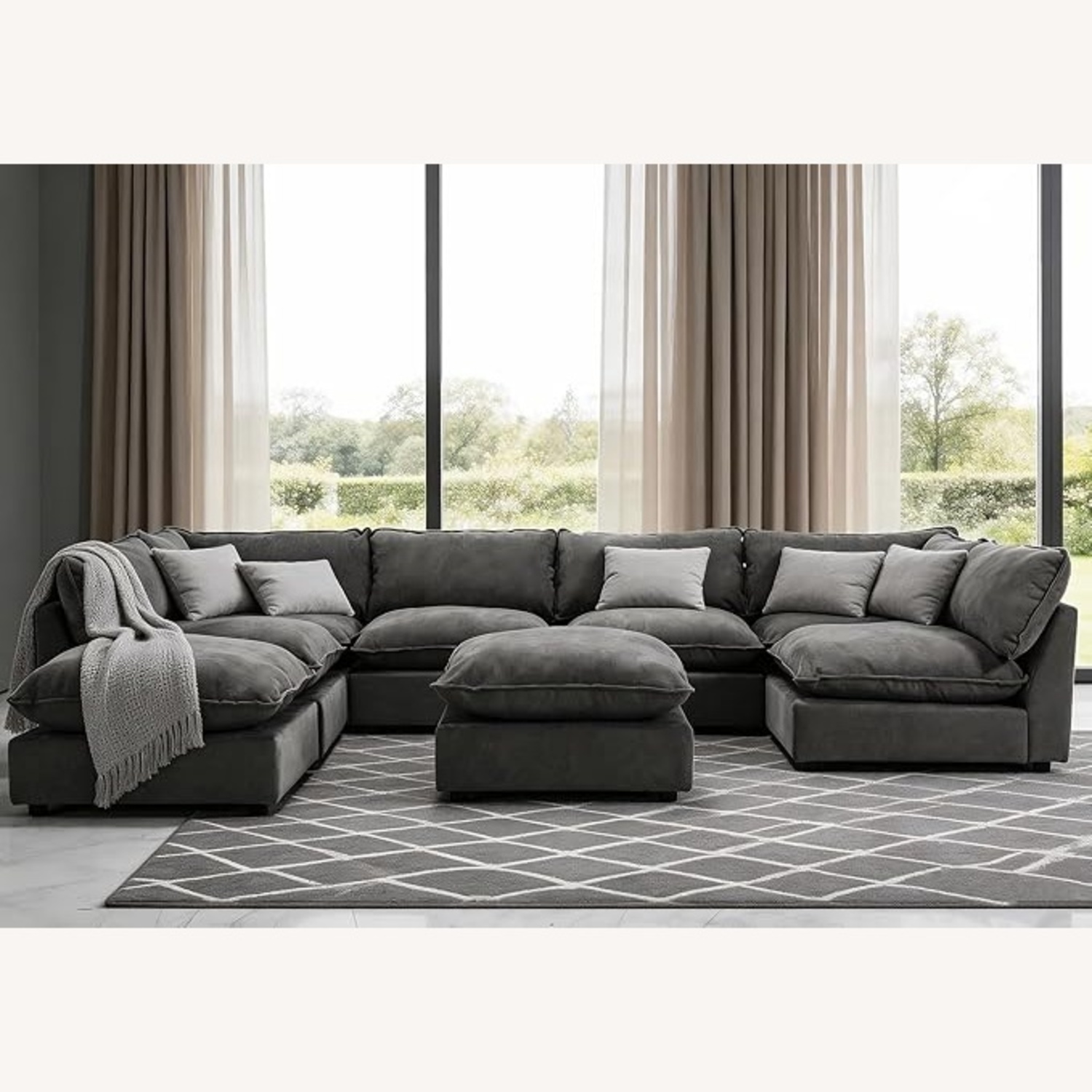 Amazon 5 Piece Sectional Couch/ Bed - image-4