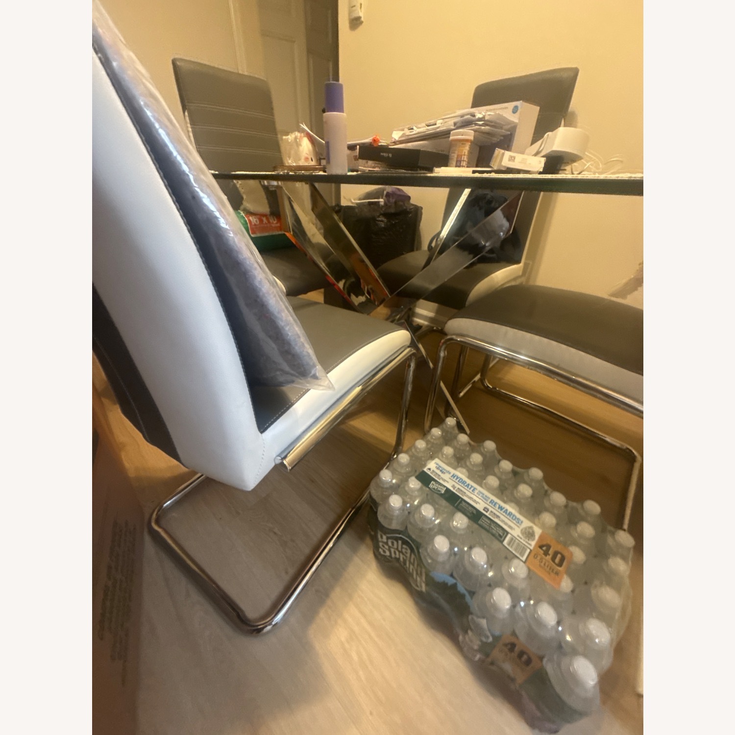 Vintage/Antique Finds Glass Table W Chairs - image-2