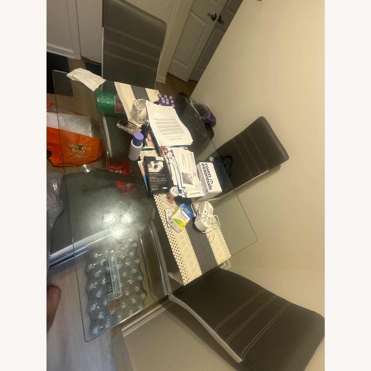 Vintage/Antique Finds Glass Table W Chairs - image-1