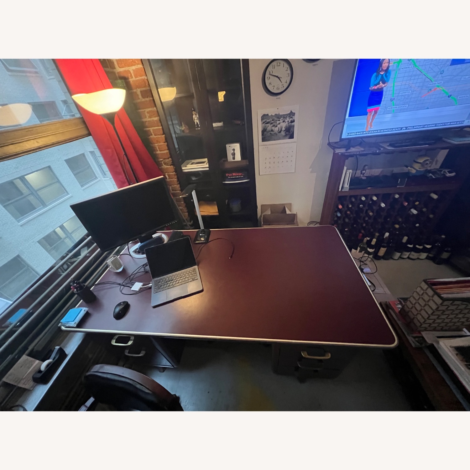 Burgundy General's Fireproofing Tanker Desk Set - image-3