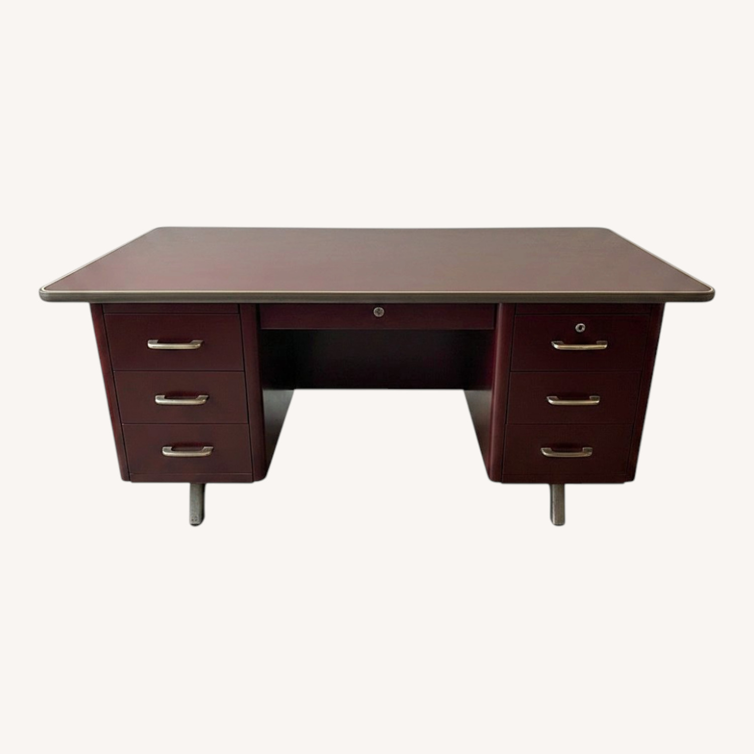 Burgundy General's Fireproofing Tanker Desk Set - image-0