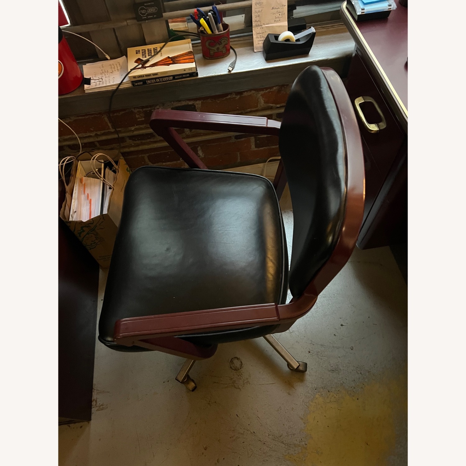 Burgundy General's Fireproofing Tanker Desk Set - image-4