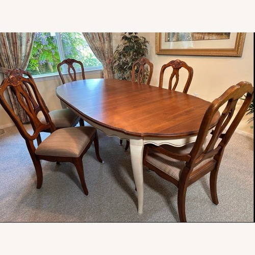 Used Ethan Allen Wood Dining Set for sale on AptDeco