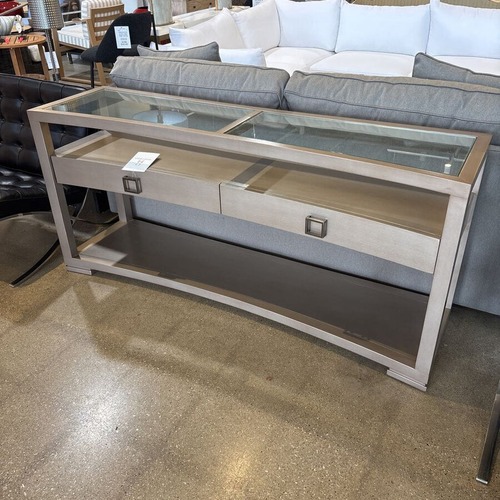 Used Vanguard Michael Weiss Bowed 2-Drawer Console Table for sale on AptDeco