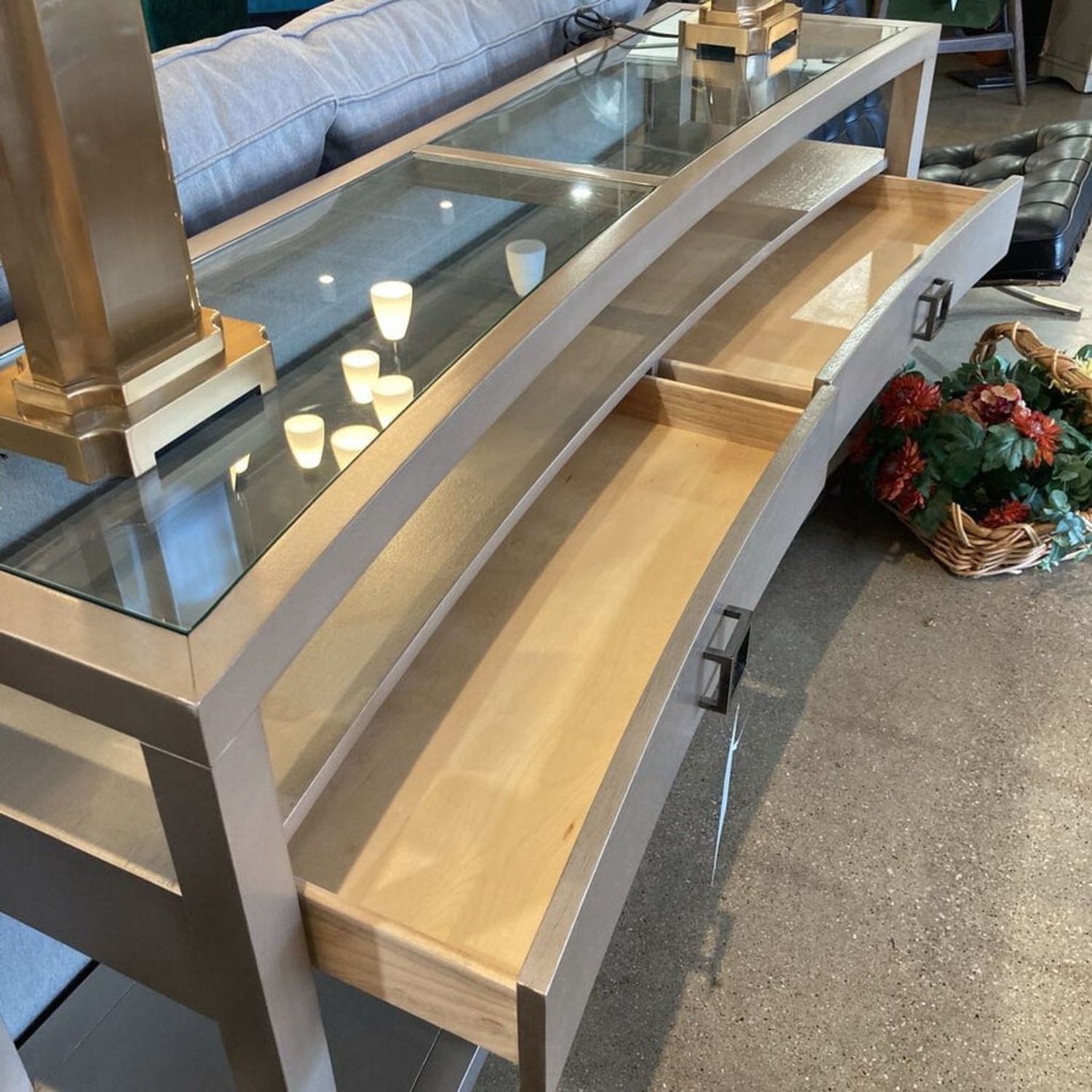 Vanguard Michael Weiss Bowed 2-Drawer Console Table - image-5