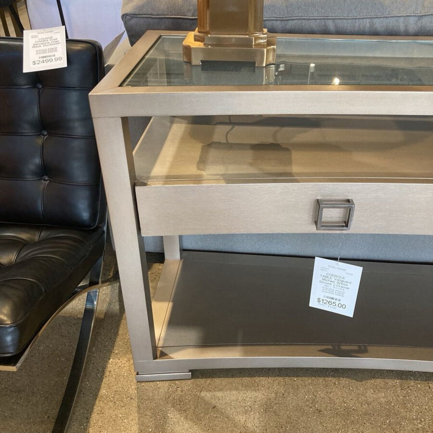Vanguard Michael Weiss Bowed 2-Drawer Console Table - image-4
