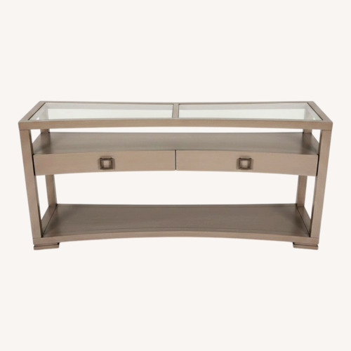 Used Vanguard Michael Weiss Bowed 2-Drawer Console Table for sale on AptDeco