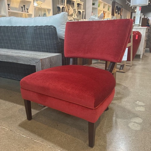 Used Nancy Corzine Low Profile Velvet Accent Chair for sale on AptDeco