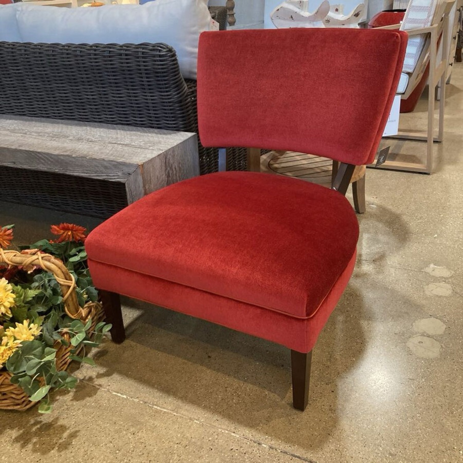 Nancy Corzine Low Profile Velvet Accent Chair - image-3
