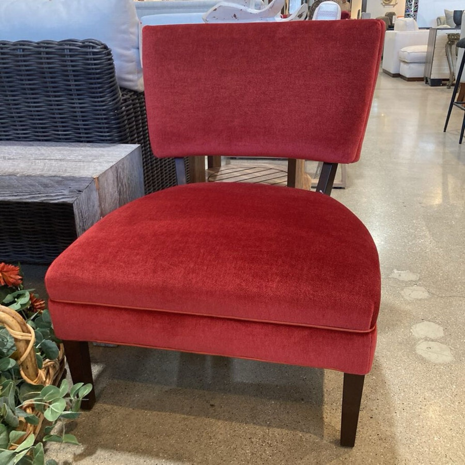 Nancy Corzine Low Profile Velvet Accent Chair - image-4