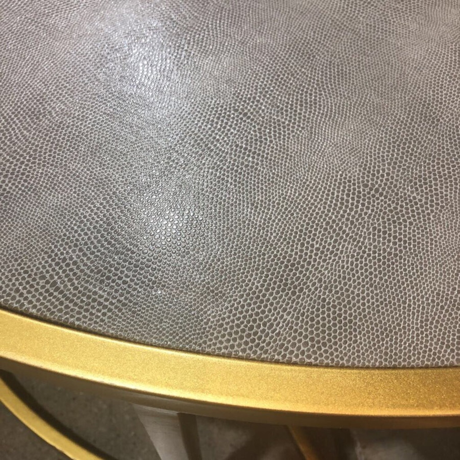 Faux Shagreen Round Nesting Coffee Tables - image-3