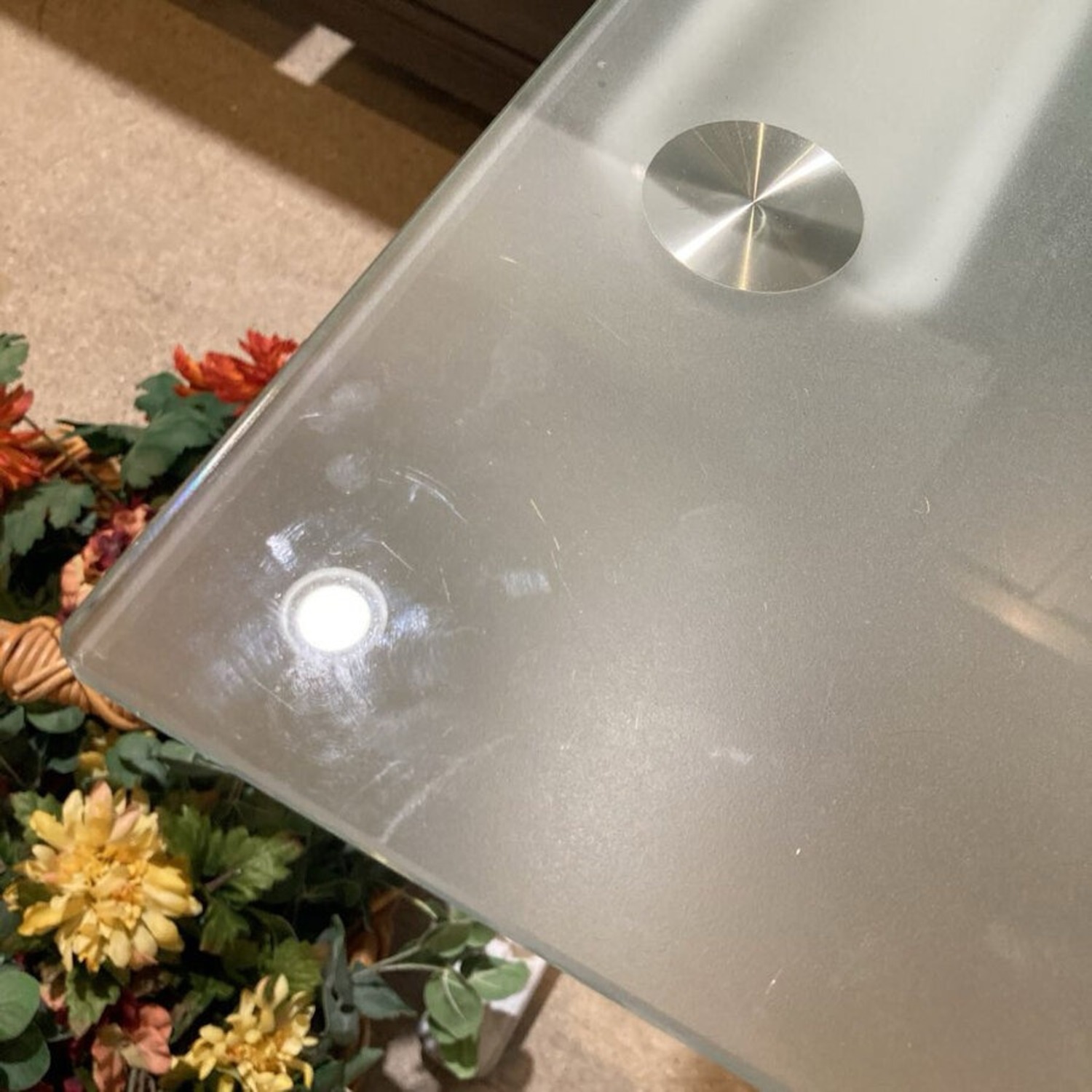 Glass Computer Desk w Drawer - image-9