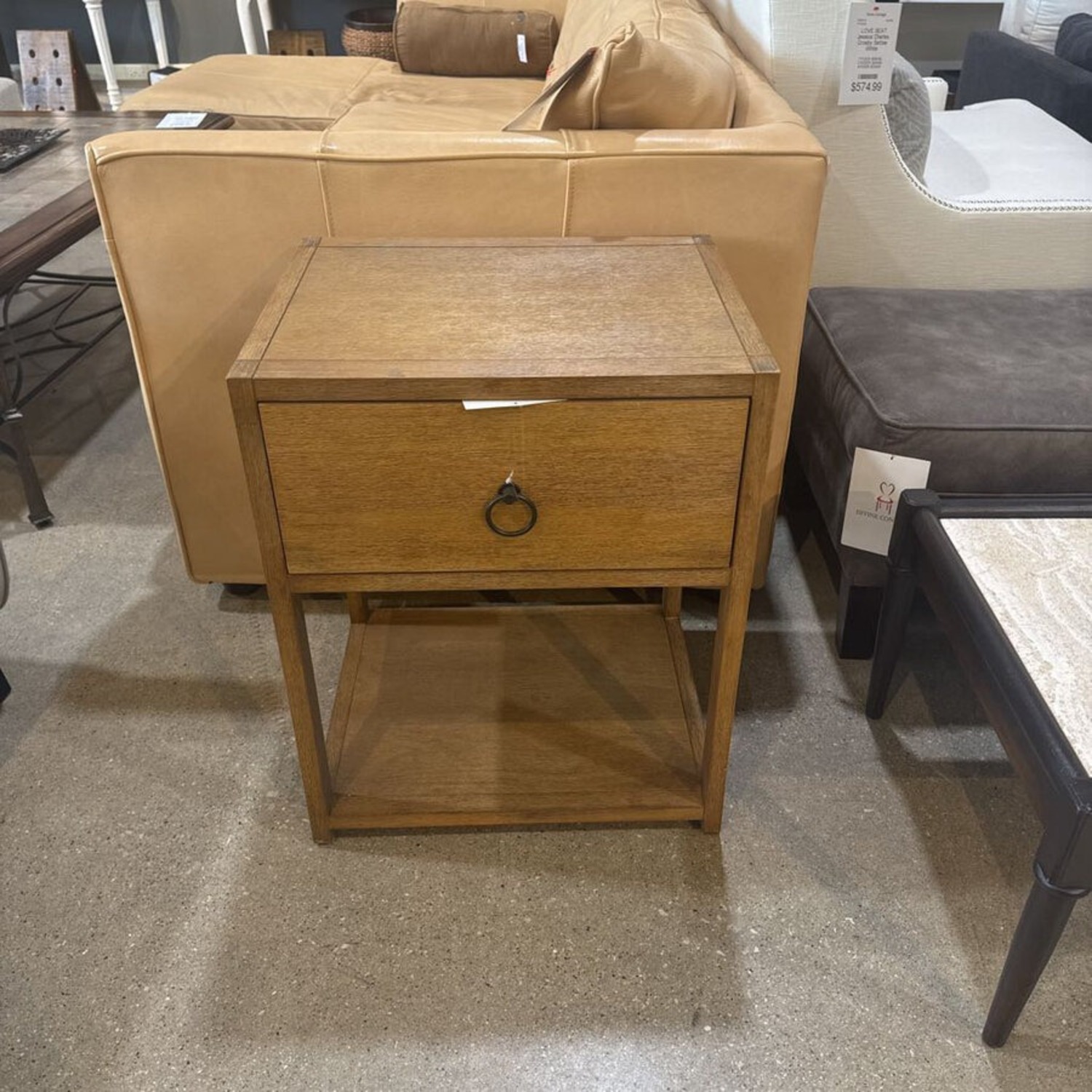 Lark 1-Drawer Nightstand Brown/Black - image-2