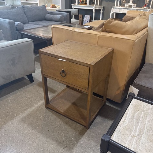 Used Lark 1-Drawer Nightstand Brown/Black  for sale on AptDeco